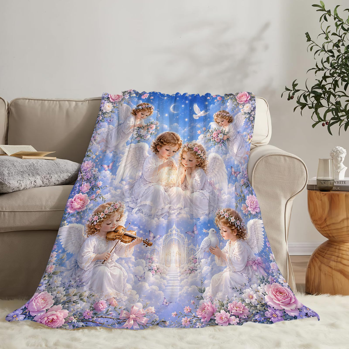 Angel Blanket (60"x80" / Purple Angel)