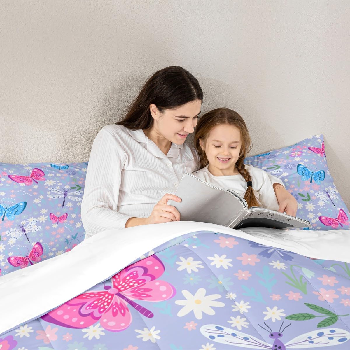 Butterfly Comforter Set Full Size for Kids Boys Girls (Multi 812 / Full)