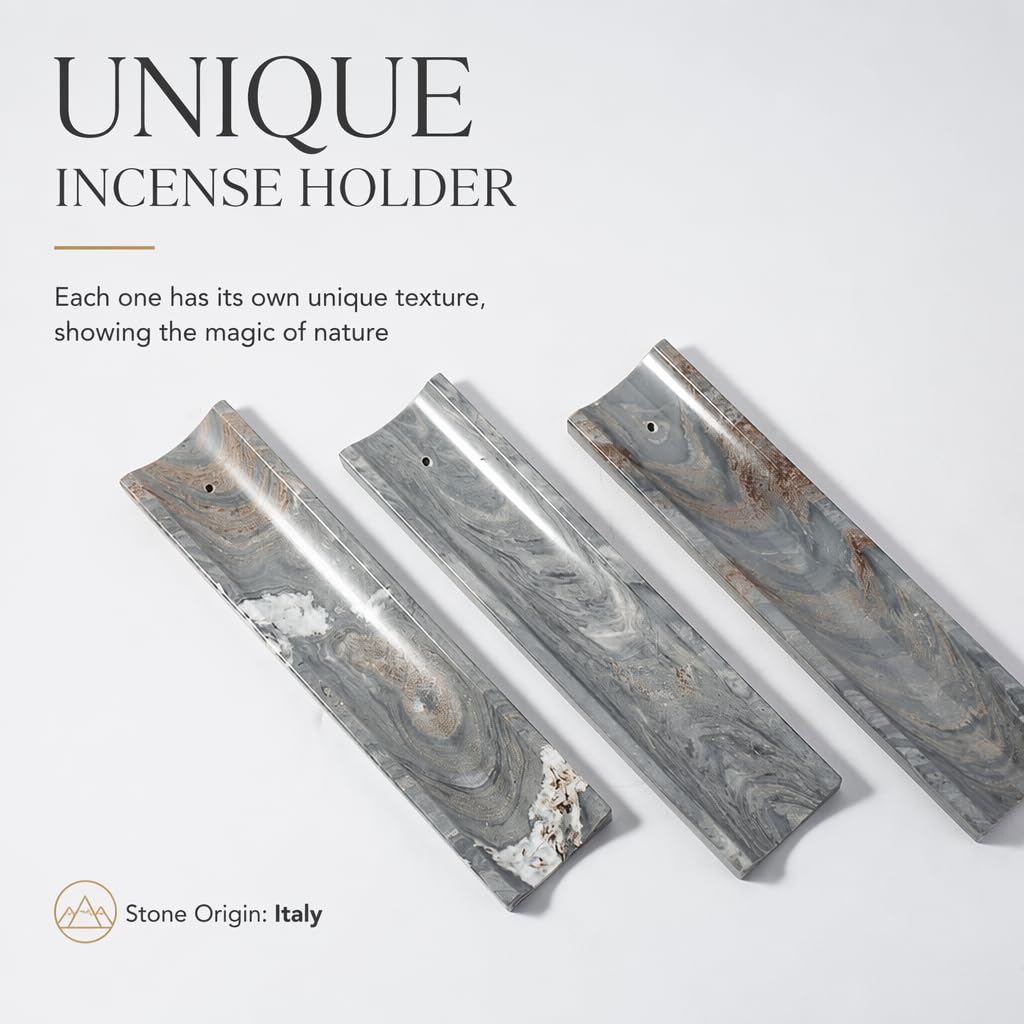 Marble Incense Holder (Palissandro Gray)