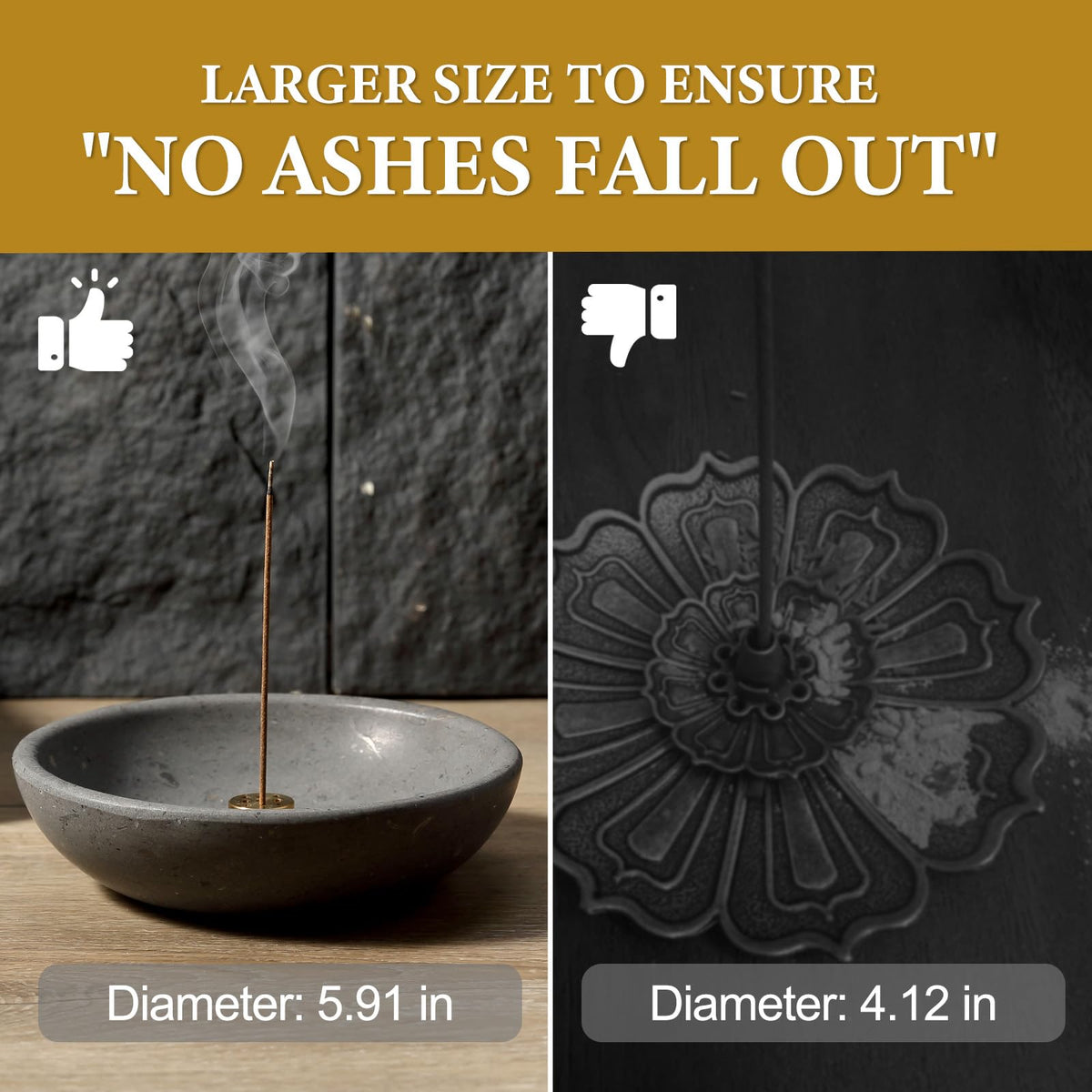 Natural Marble Incense Holder (D=150-gray)