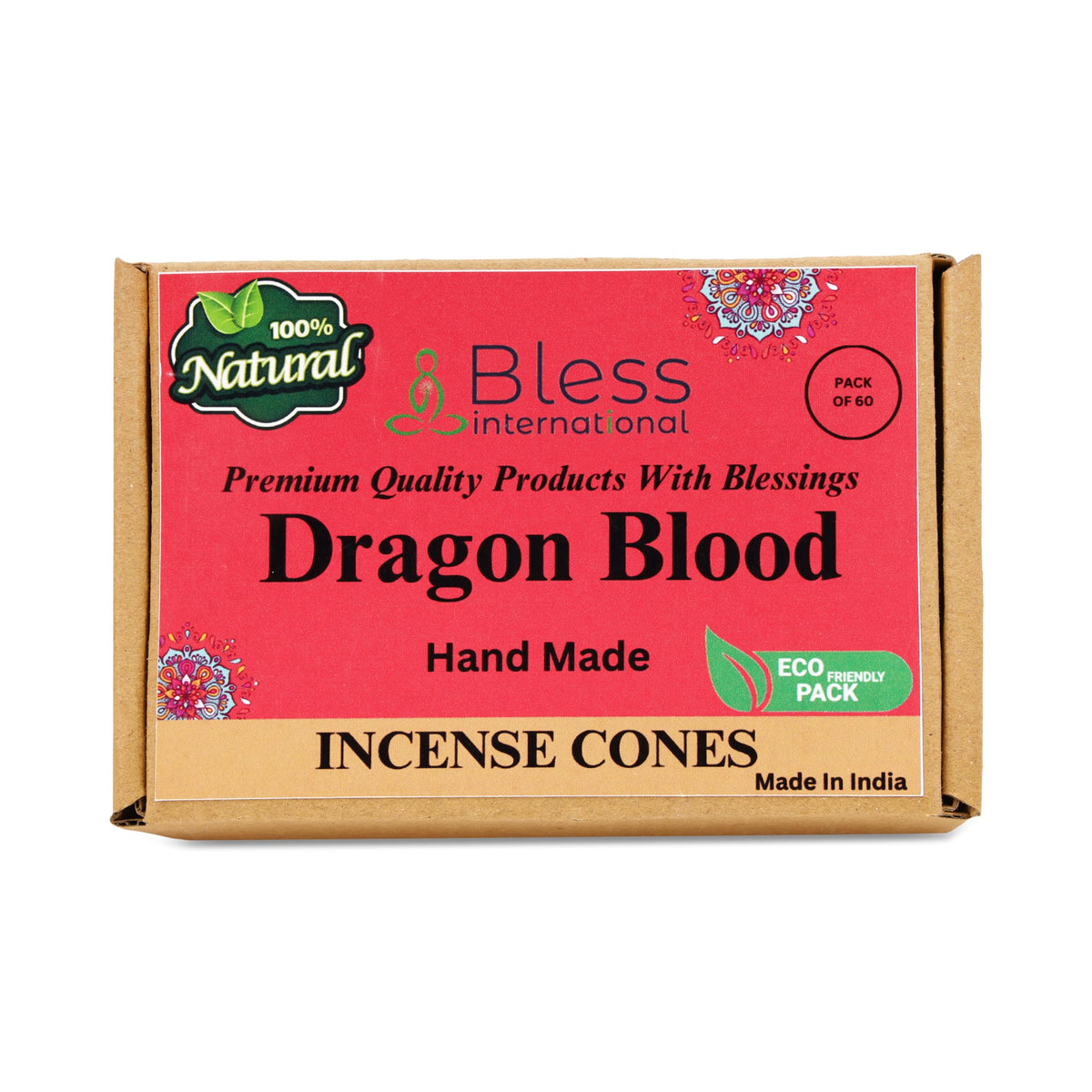 Bless International Dragon Blood 100% (Dragon Blood / Pack Of 60 Cones)