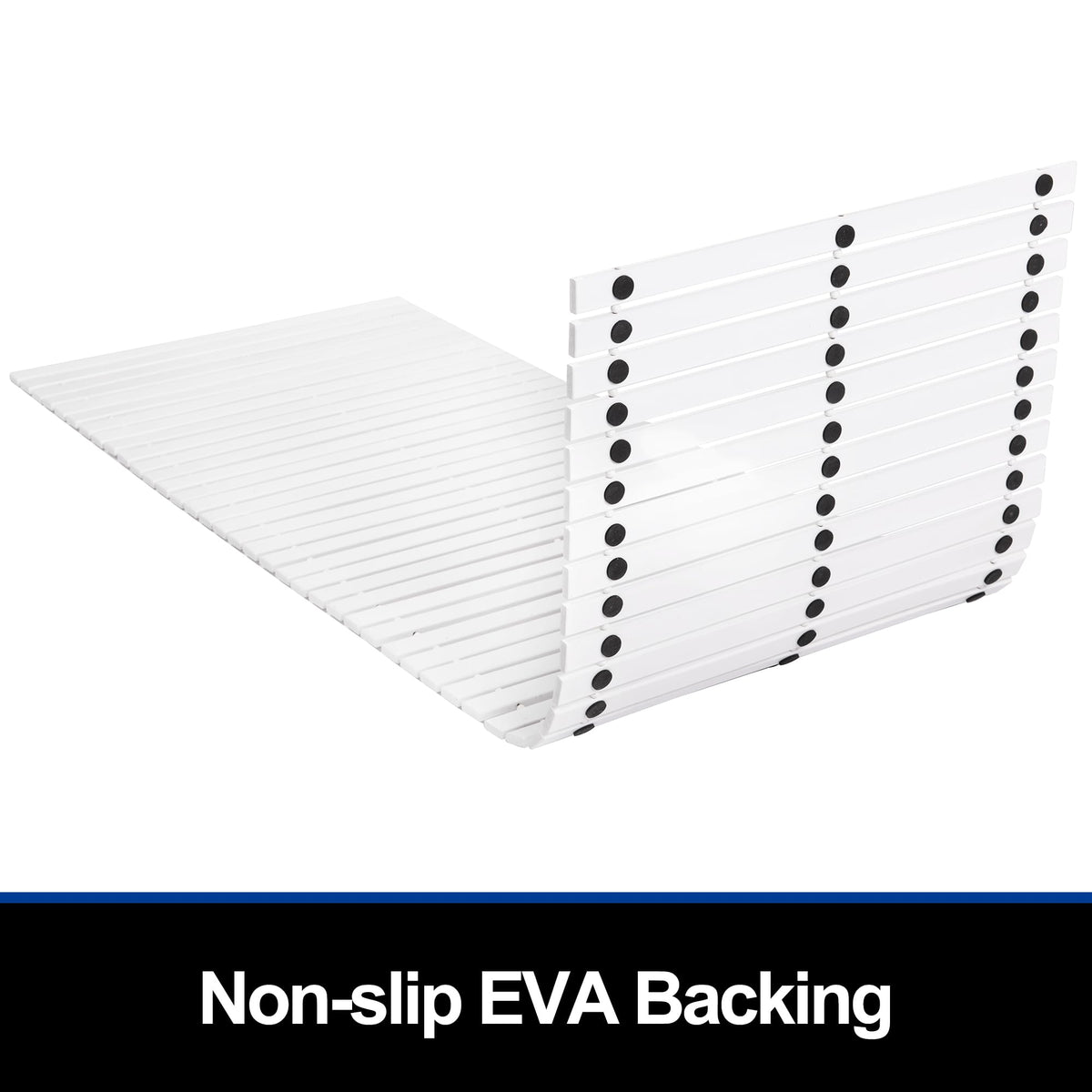 Bath Mat Bathroom Runner Long Large Rugs Floor Wood Shower Bathtub Waterproof Non Slip Accessories 16x48 Inch Easy to Clean (Striped White / 48" x 16" (Rectangular))