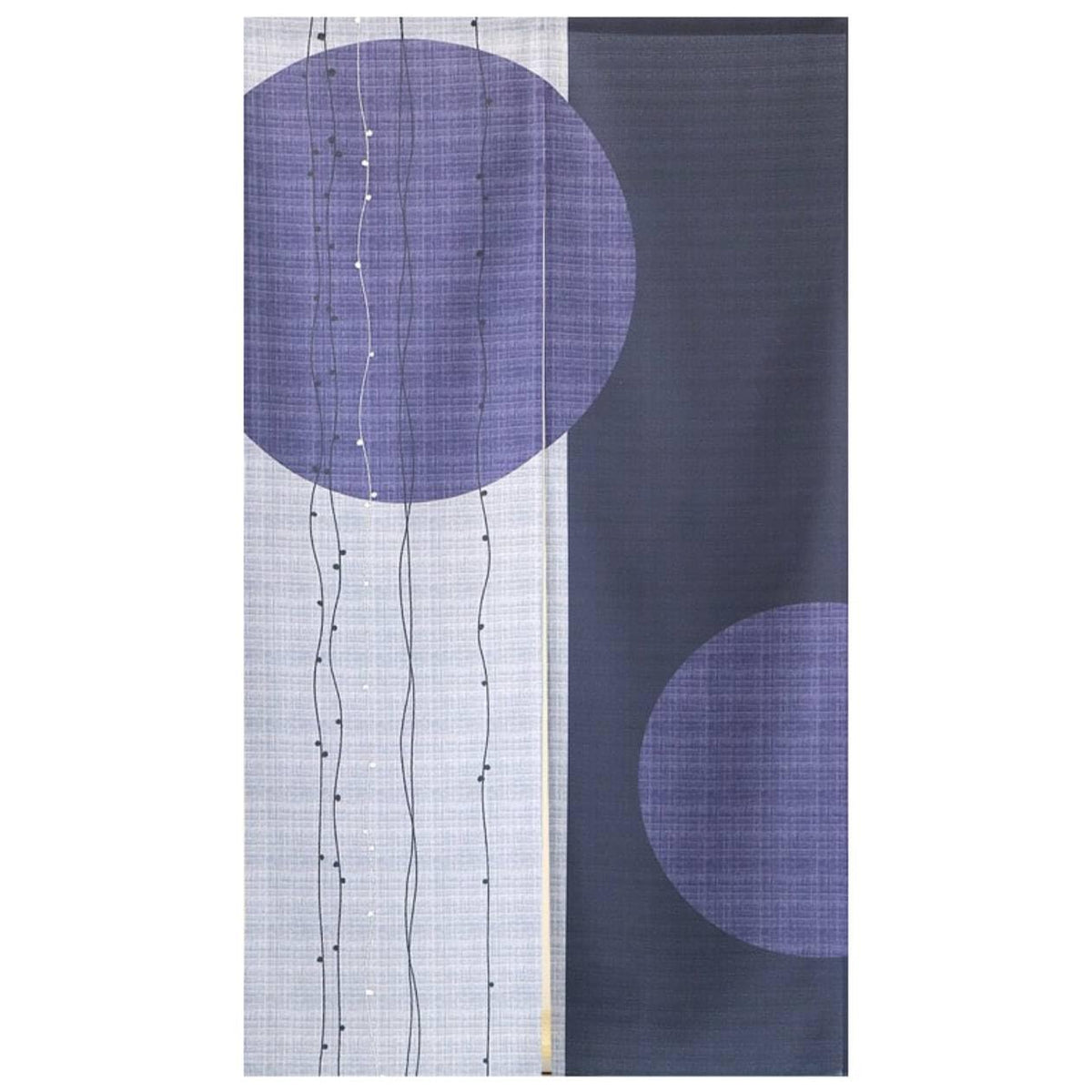Noren Japanese Doorway Curtain Tapestry Decorations Room Divider Privacy Anime Curtains Zen Style Doorway Curtain Panel Traditional Chinese (Purple Enso Circle / 33.5"W x 67"L (Pack of 1))