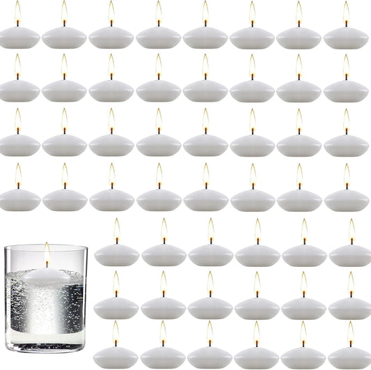 100 Pieces 1.5 Inch Unscented Floating Candles Set (100 Pieces)