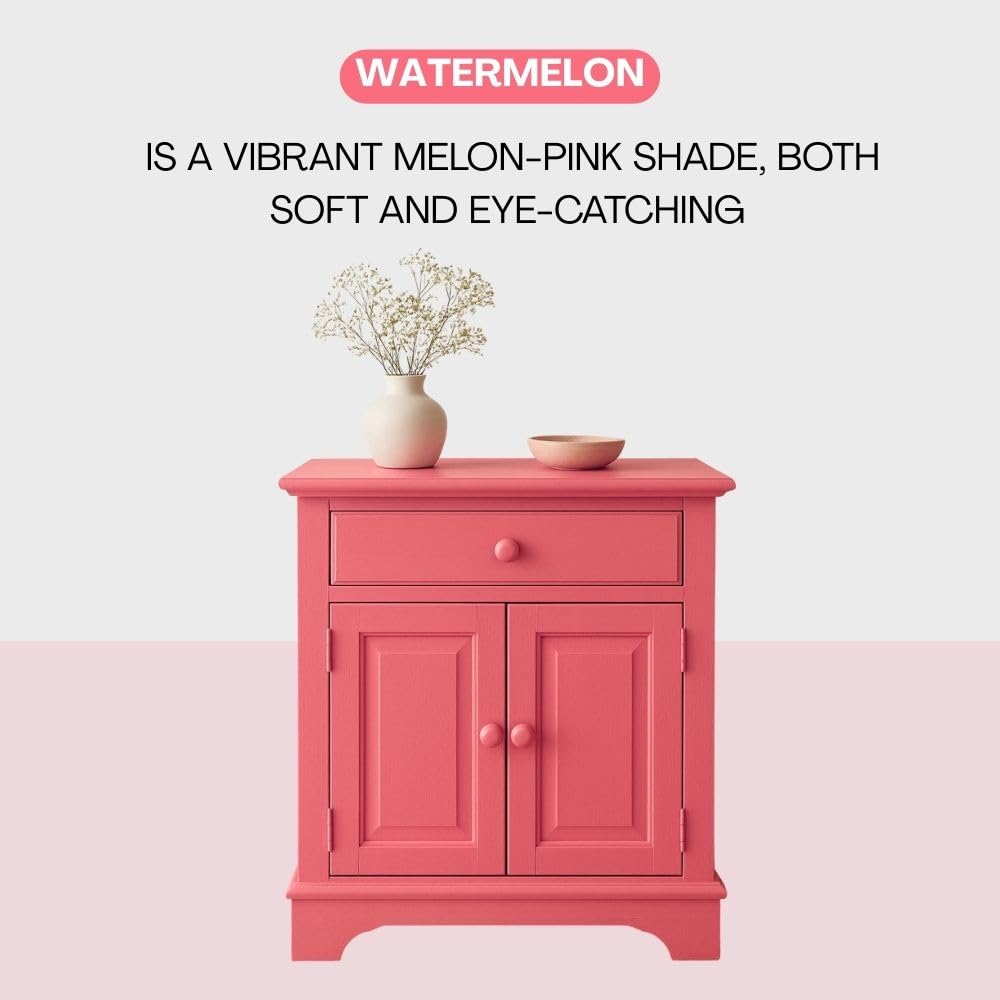 WATERMELON Pink Chalk Paint for Furniture (Watermelon / 16 Fl Oz (Pack of 1))