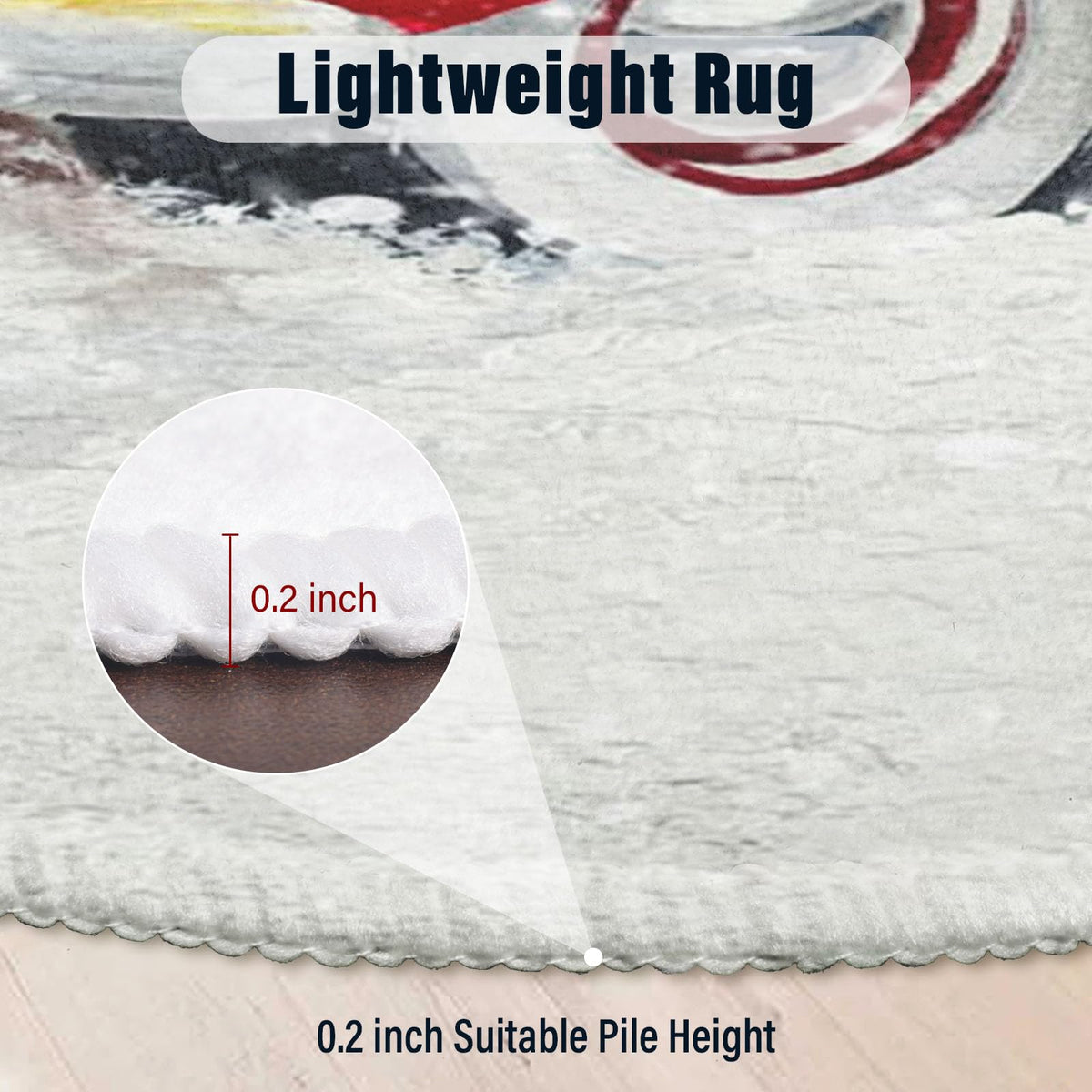 Christmas Round Area Rug 5ft (Gift-truck / 5' (Round))
