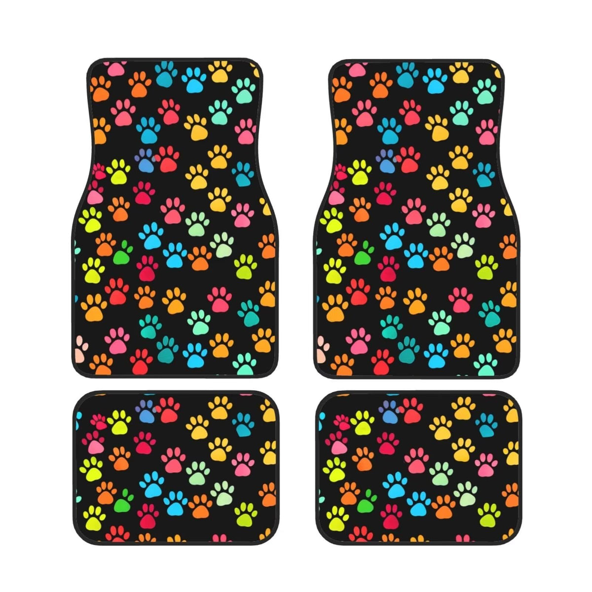 Dog Paw Car Floor Mats Set of 4 for Men Women Girls (Paw Printing)