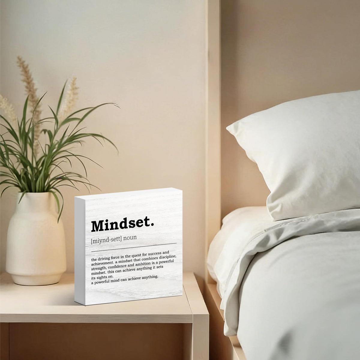 Mindset Definition Decor for Office (Coral)