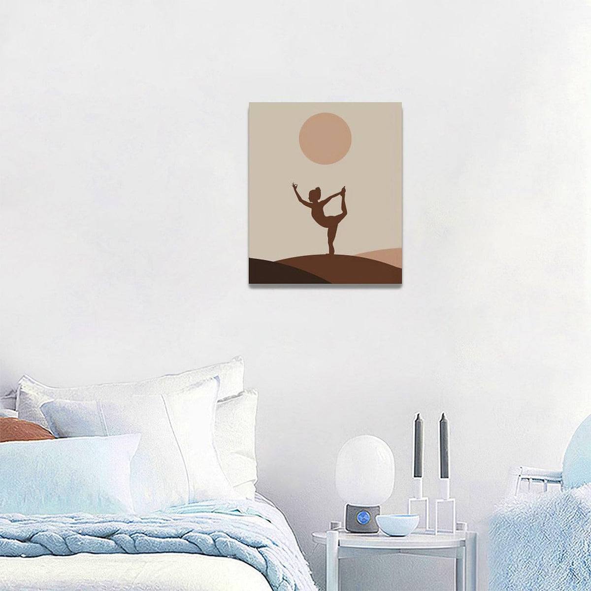 Boho Yoga Wall Art Spiritual Zen Pictures Canvas Wall Decor Yoga Meditation Peaceful Painting Home Modern Artwork Decorations Framed for Bathroom Bedroom Living Room Office 20 x 24 inch (24L" x 20W" / Yoga)
