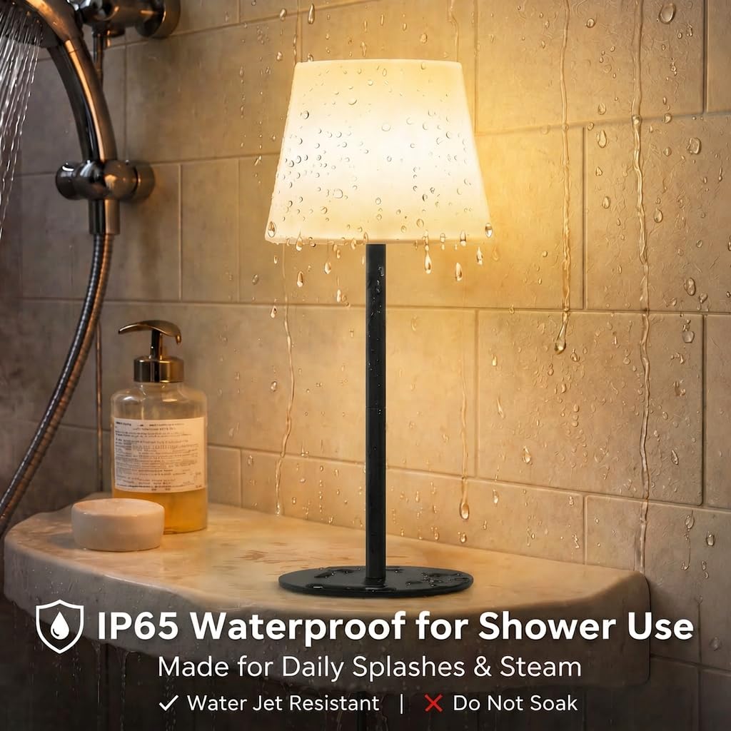 Spa Like Shower Lamp (Black / 2 Pack)