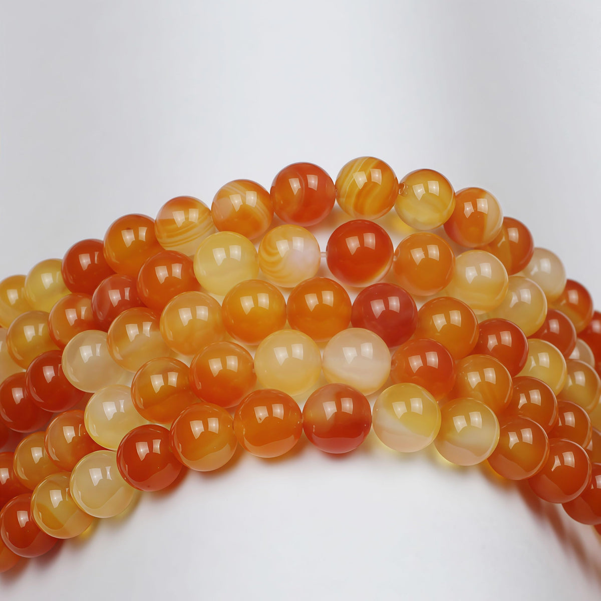 7A Round Natural Red Carnelian Gemstone Beads Stone Loose Beads for Necklace Bracelet Charms Jewelry Making 15" (Red Carnelian / 10mm)