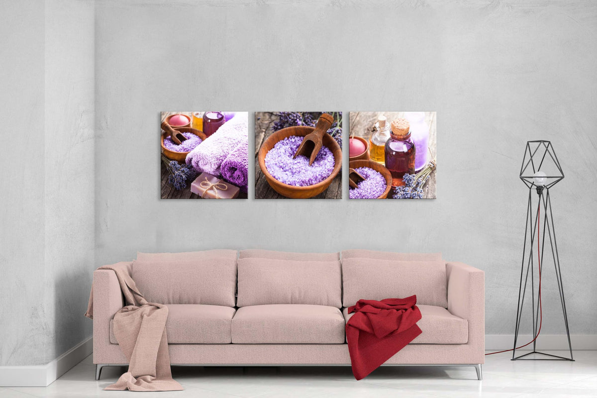 NAN Purple Zen Canvas Wall Art (20X20inchX3pcs / Purple Zen)
