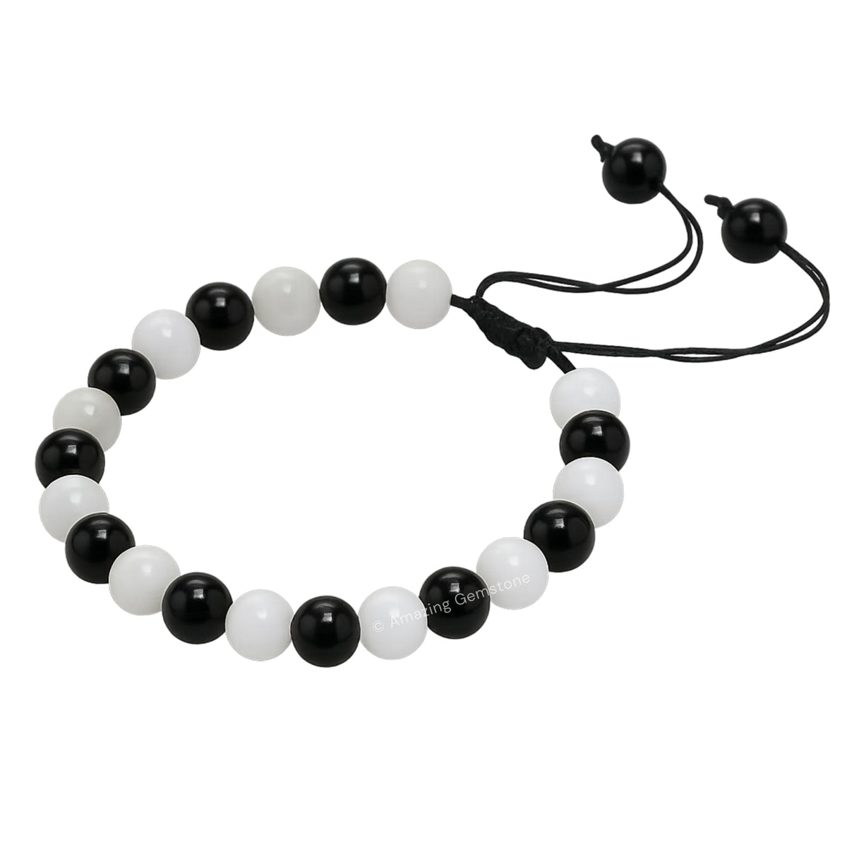 Selenite Black Tourmaline Bracelet for Women Men's Gifts (Selenite Black Tourmaline)
