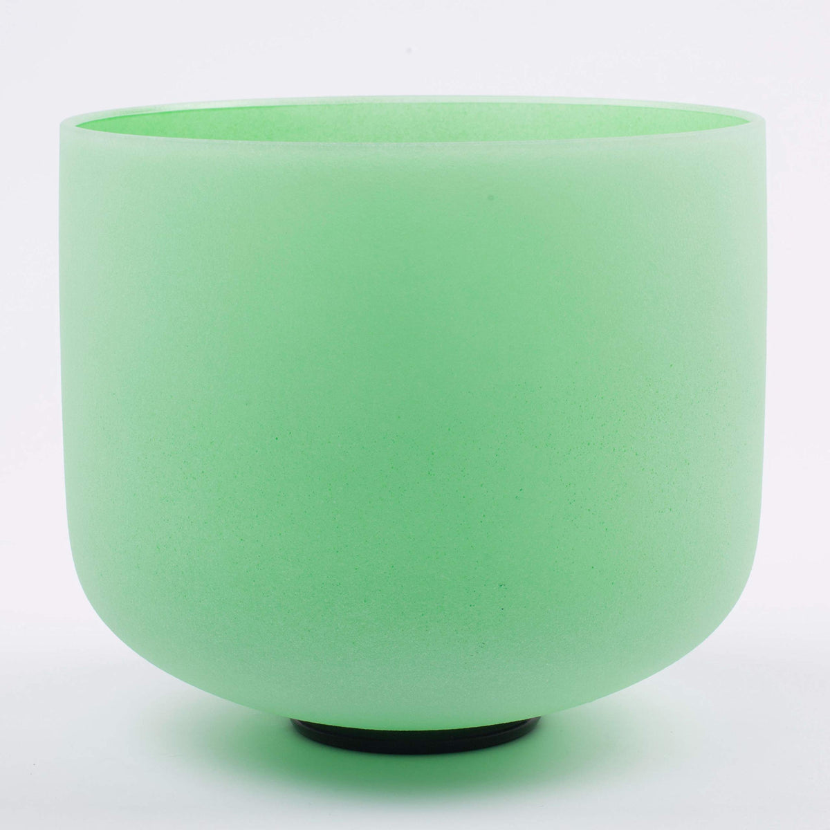 Quartz Crystal Singing Bowl F Note 432 hz Heart Chakra Green 10" with Heavy Duty Carrying Case Suede Striker (10" F Note 432 hz / green)