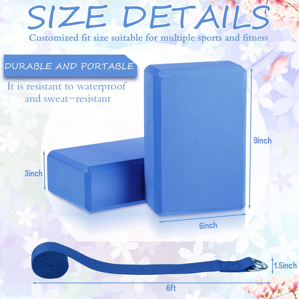 10 Set Yoga Blocks and Straps