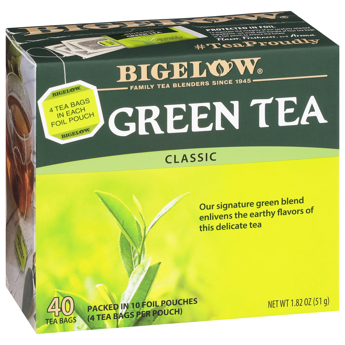Classic Green Tea Bags (40 Count (Pack of 6))