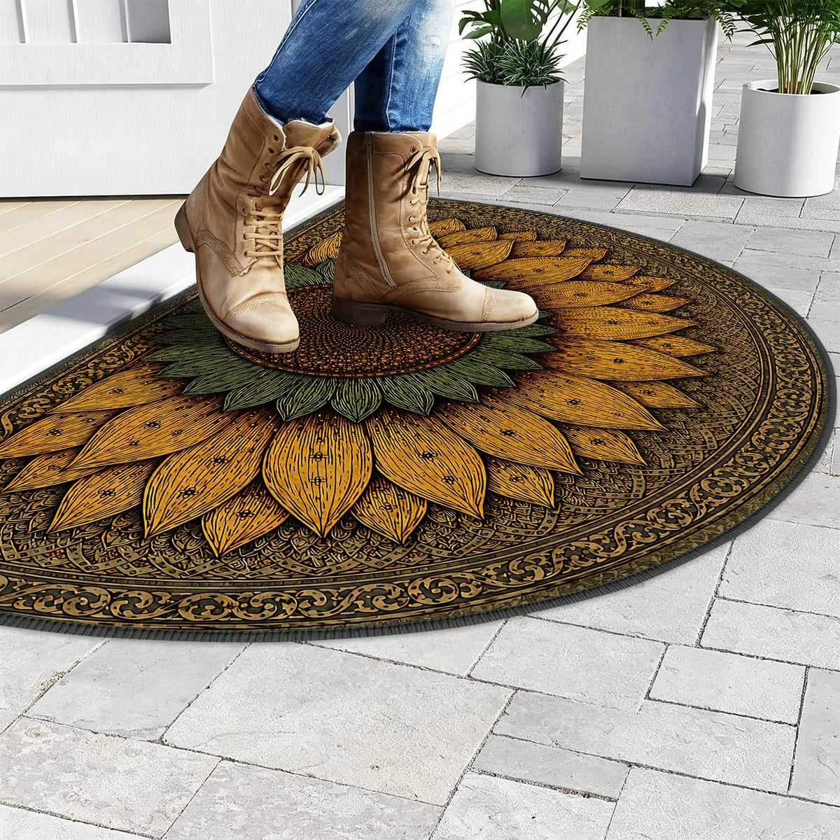 Semicircular Entrance Door Mat 24" x 36" (#59 / 2' x 3' (Semicircular))