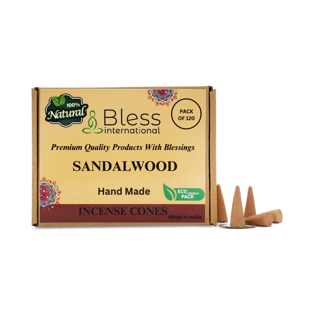 Sandalwood 100% (Sandalwood / Pack Of 120 Cones)