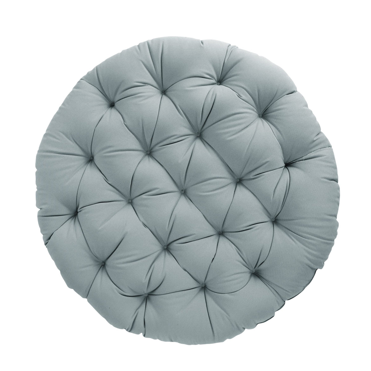 Tufted Papasan Cushion (Silver / 44 in x 44 in x 4 in)