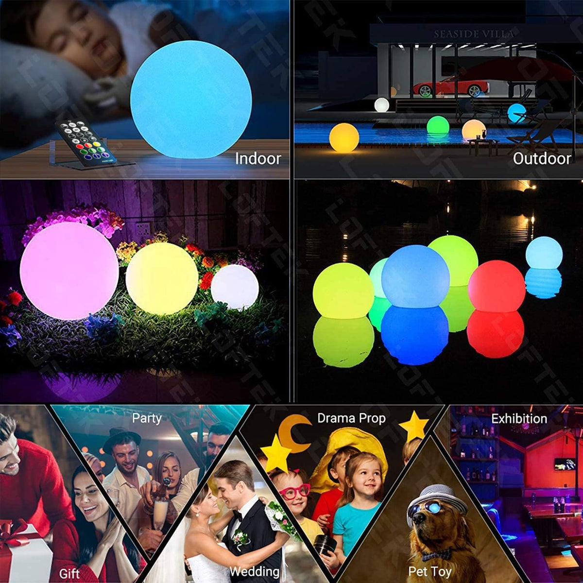 Pool LED Light Ball (12-inch)