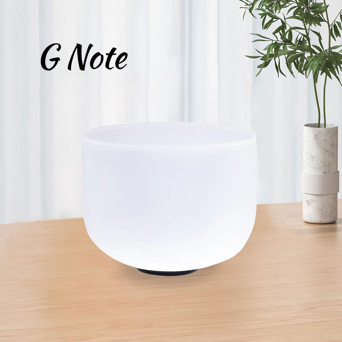 432hz Crystal Singing Bowl G Note Throat Chakra 10 Inch With Heavy Duty Carrying Case for Yoga Musical Instrument (10 Inch G 432hz White)