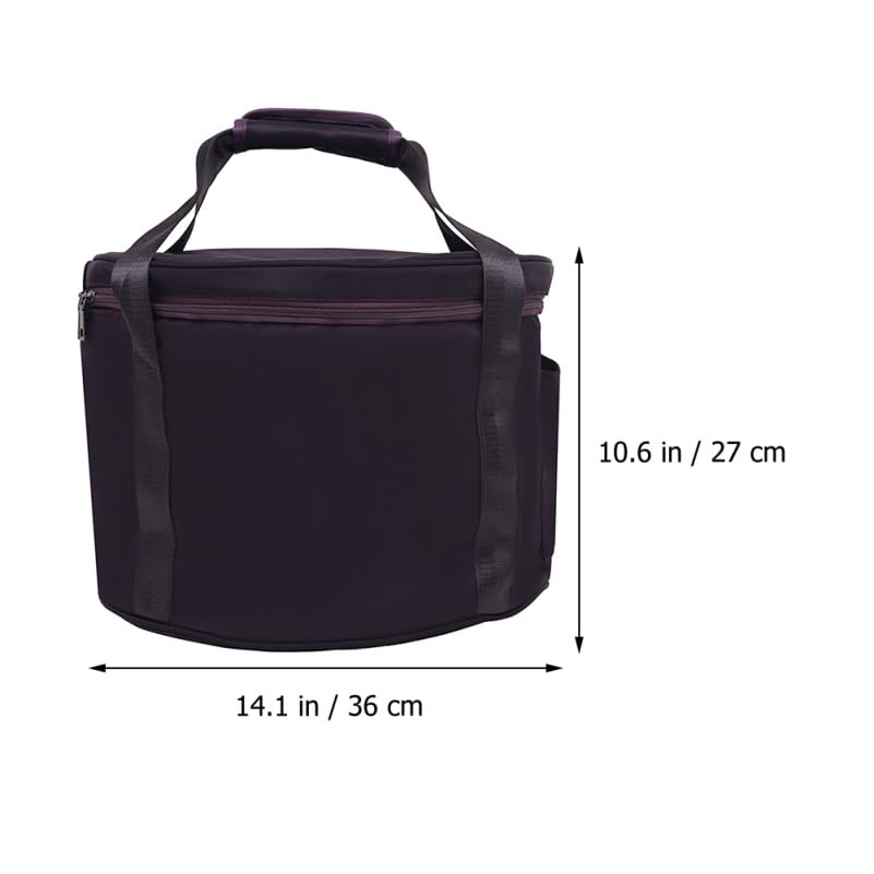 12inch Crystal Singing Bowl Carrying Case Bag (36x36x27cm / Purple)