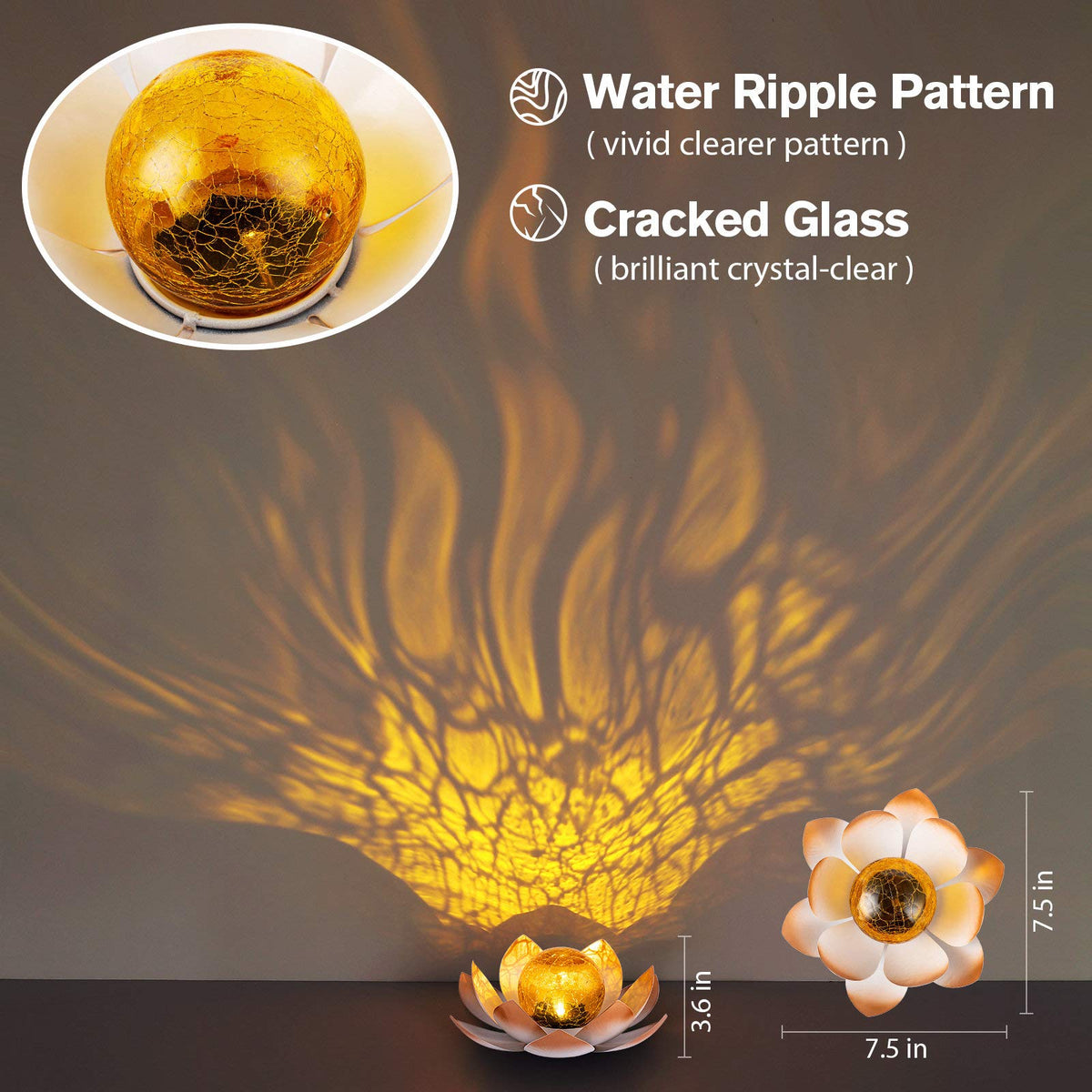 Garden Solar Lights Outdoor (Orange)