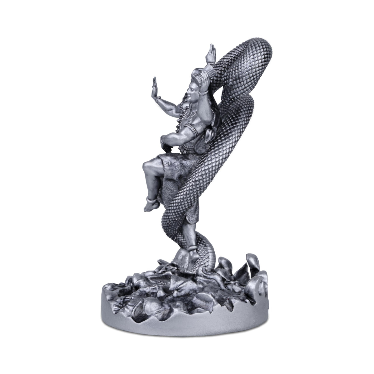 Mystical Lord Shiva Statue 3.9 Inch (Silver)