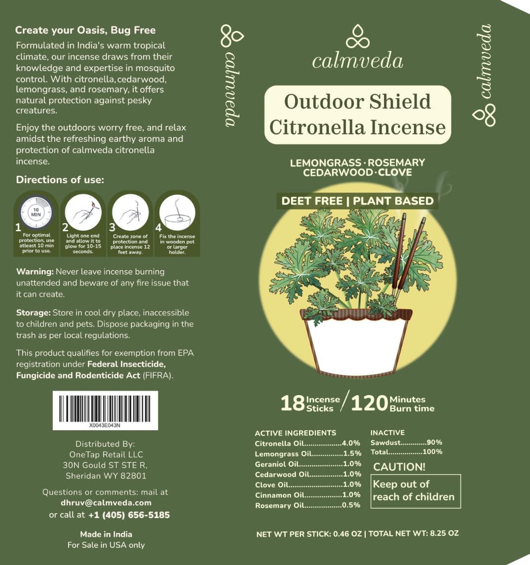 Natural Citronella Incense Sticks Outdoor