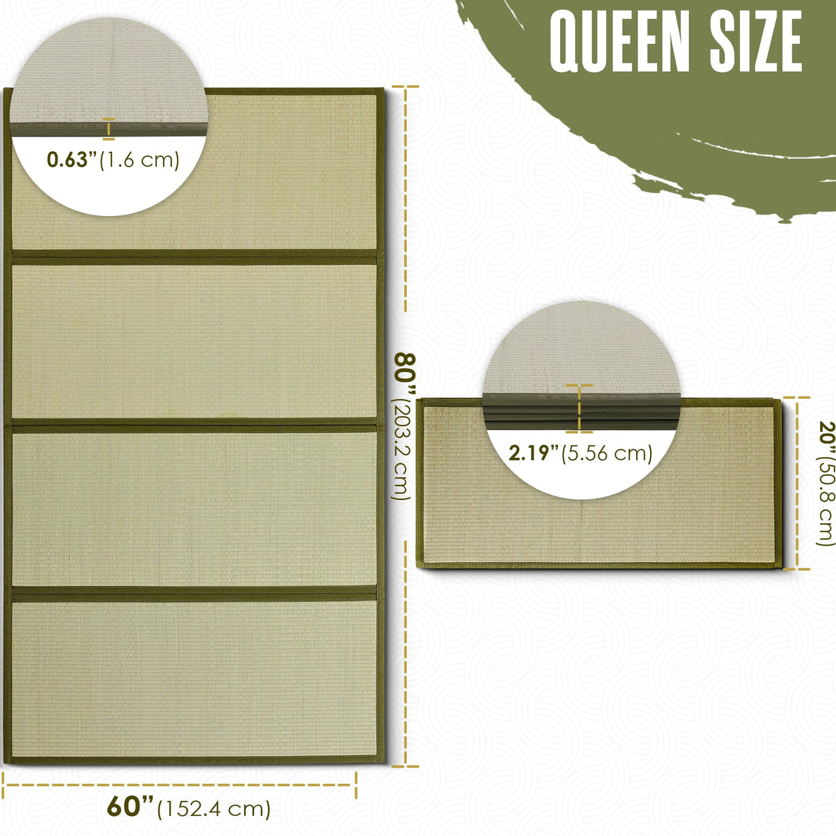 Tatami Mat Tatami Mattress (Queen Folding)