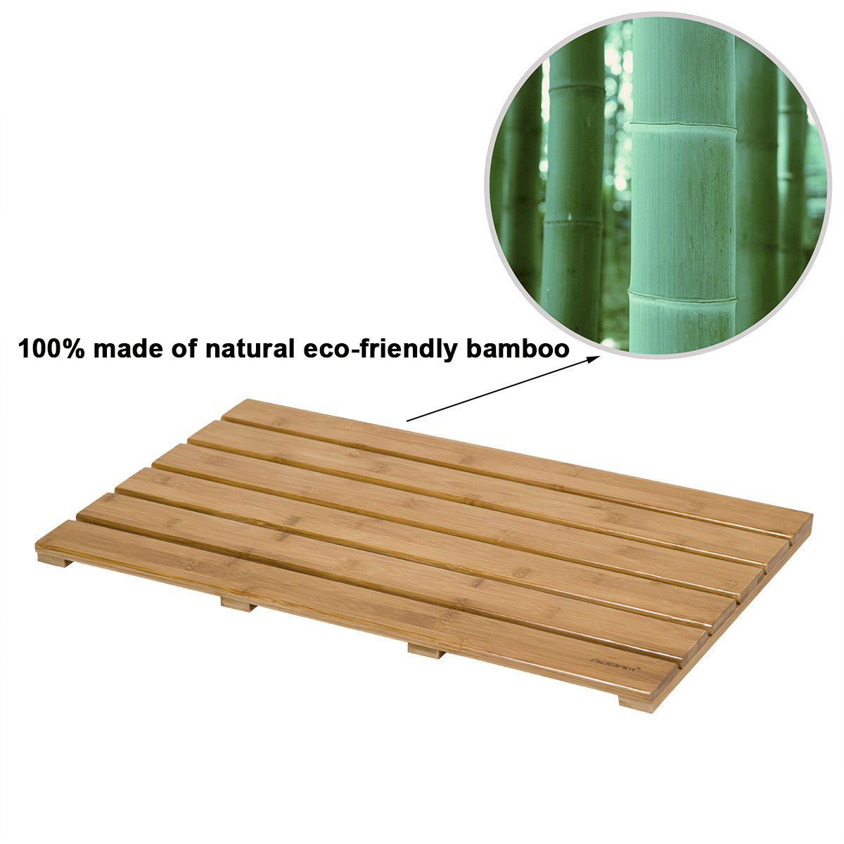 Bamboo Bath Mat (Natural / 26" x 15.8" (Rectangular))