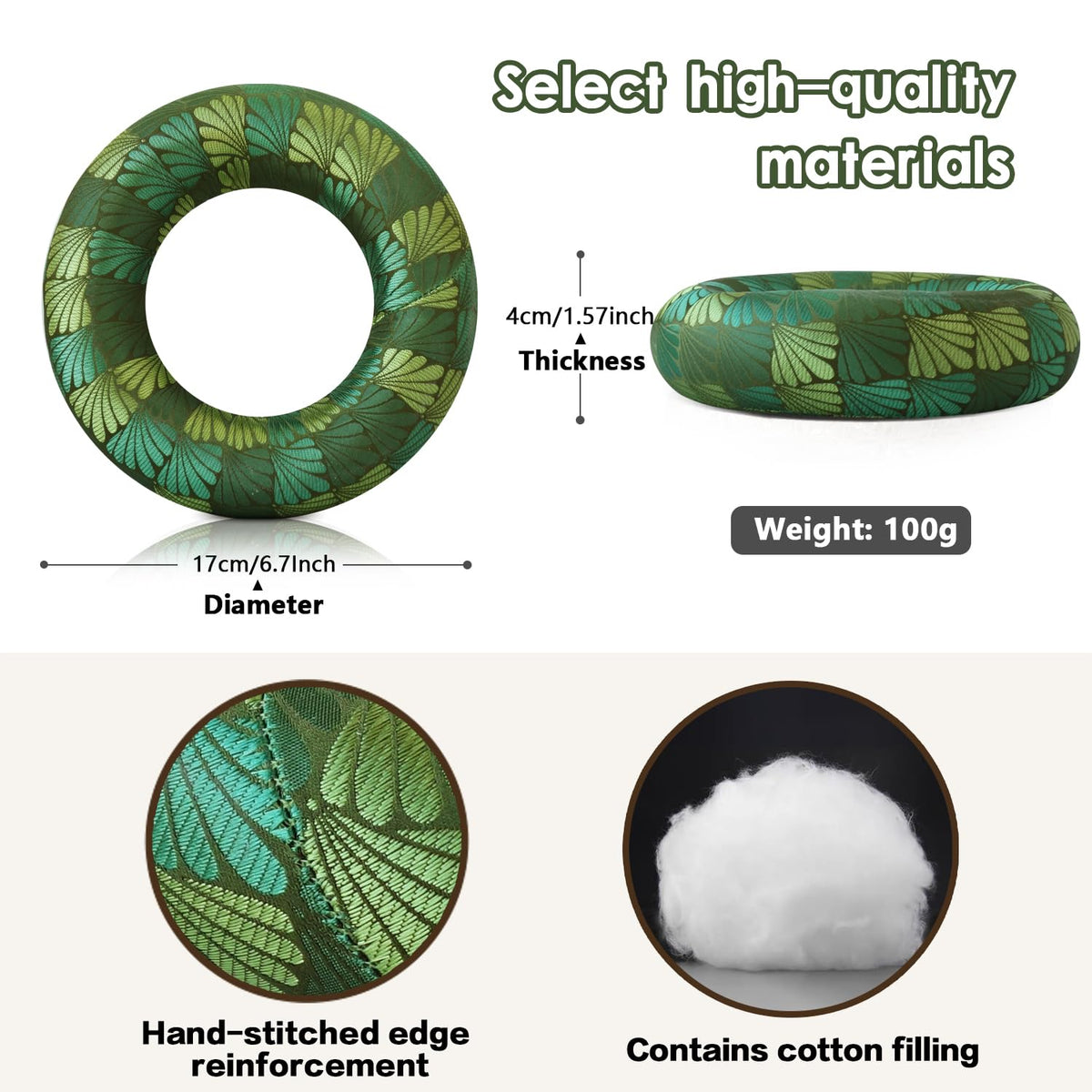 Singing Bowl Cushion for Crystal & Tibetan Singing Bowls (ForestGreen / 6.7 Inch)