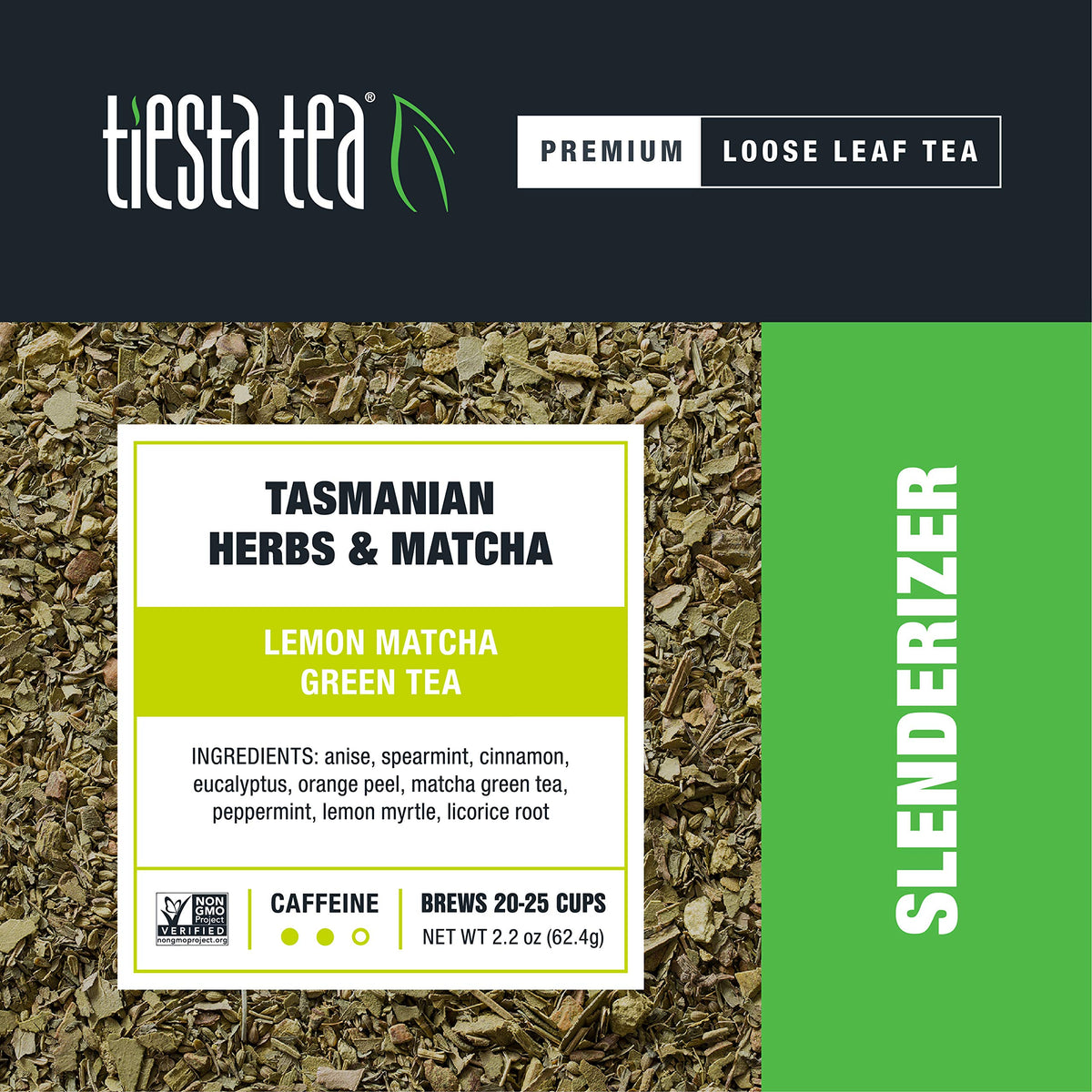Lemon Matcha Green Tea Loose Leaf Blend 2.2 oz Hot or Iced (2.2 Ounce (Pack of 1))