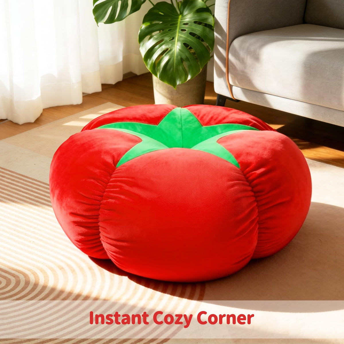 Extra Large Tomato Floor Cushion Pillow (Tomato)
