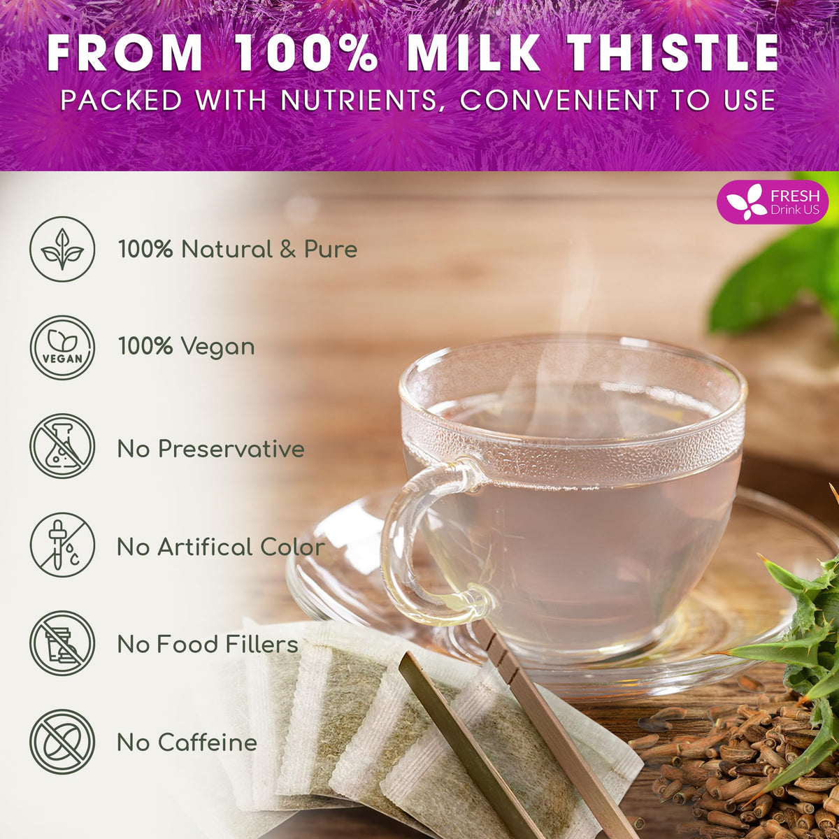 Premium 205 Milk Thistle Tea Bags (205 Tea Bags)