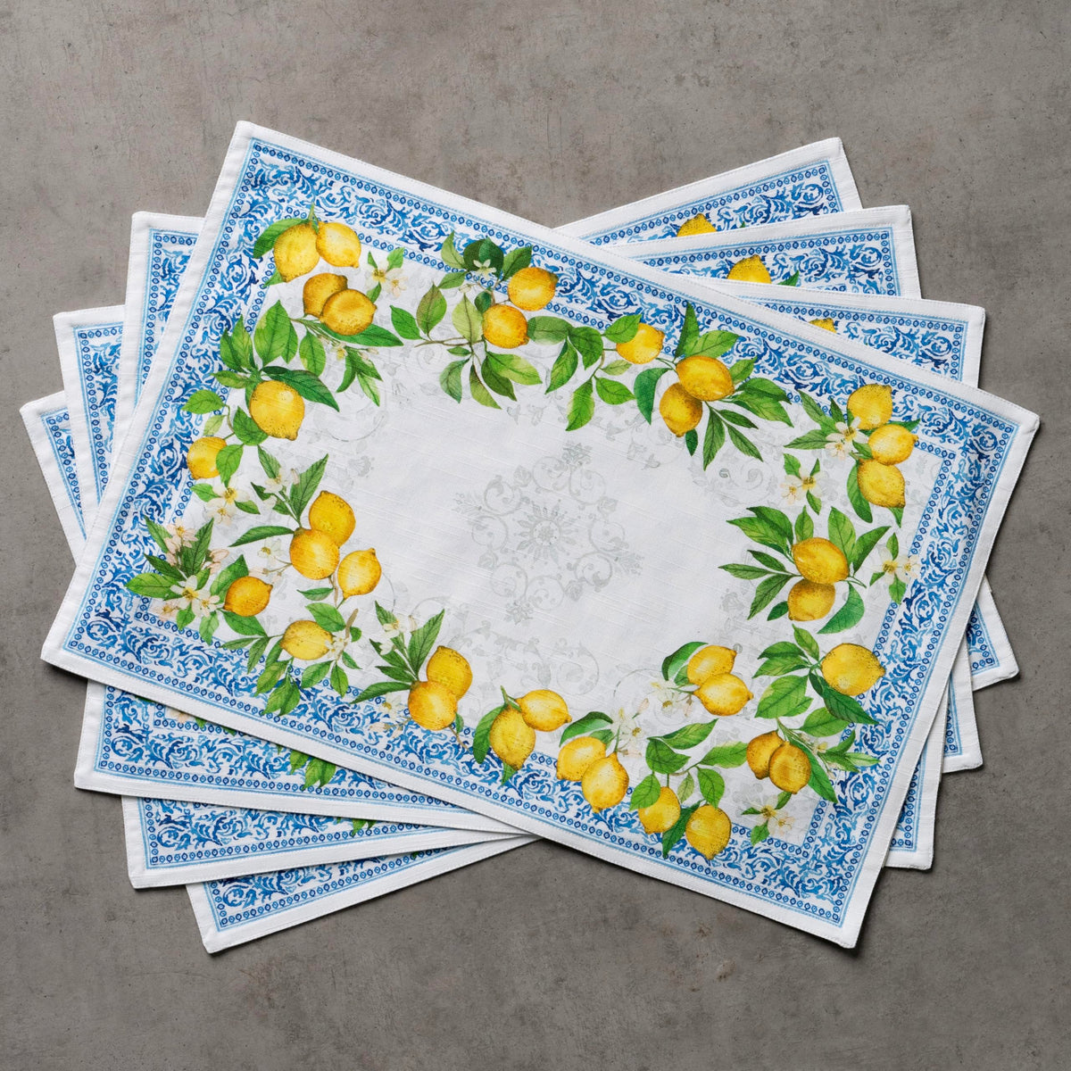Placemats Set of 4 Reusable 100% Cotton (100 - Cedrat / 13" X 19" (Pack of 4))