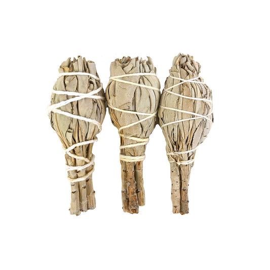 Premium California White Sage 4 Inch Smudge Sticks (3 Pack)