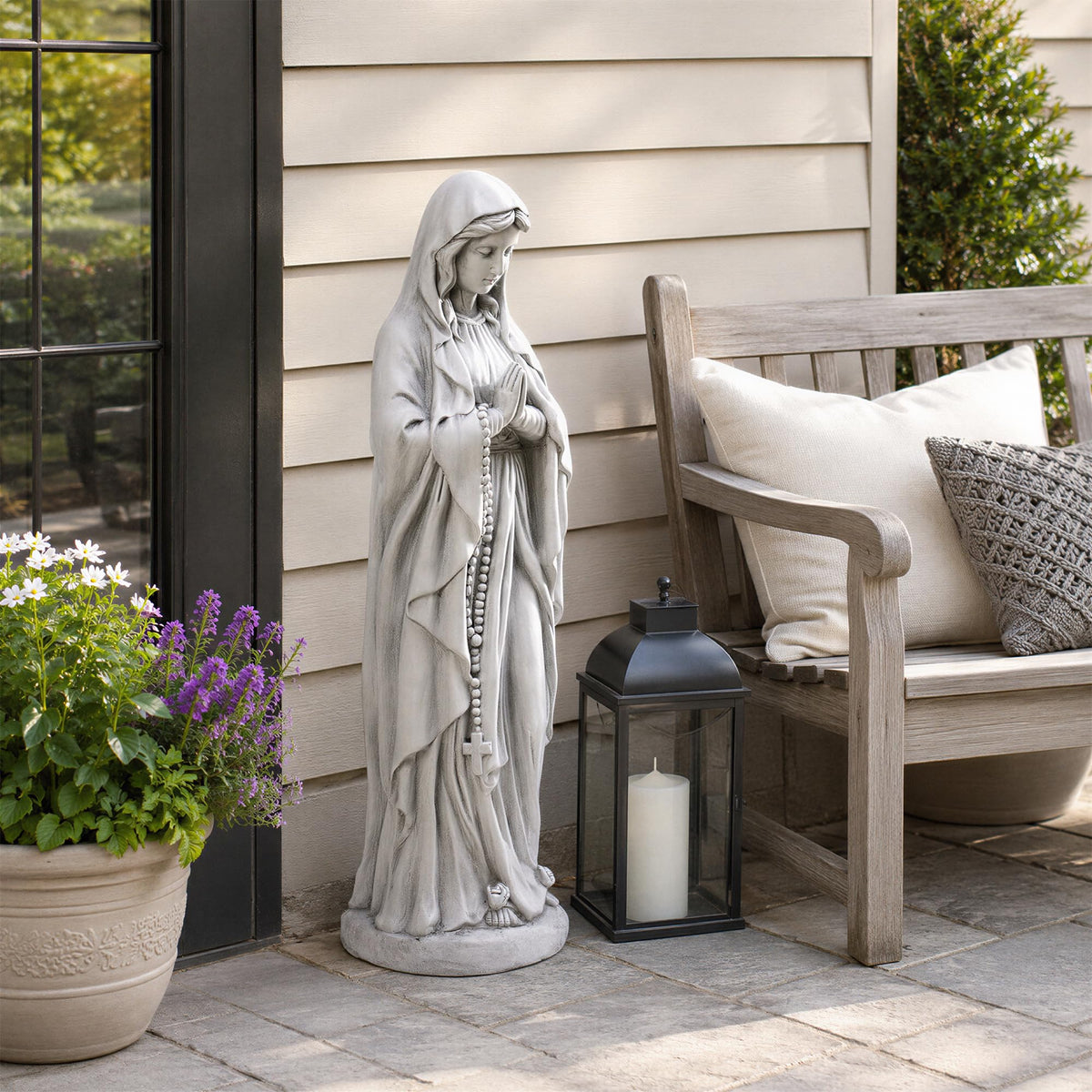 Virgin Mary Praying Statue 29.9 Inch Outdoor Garden Religious Statue (Praying Virgin Mary-29.9 Inch)