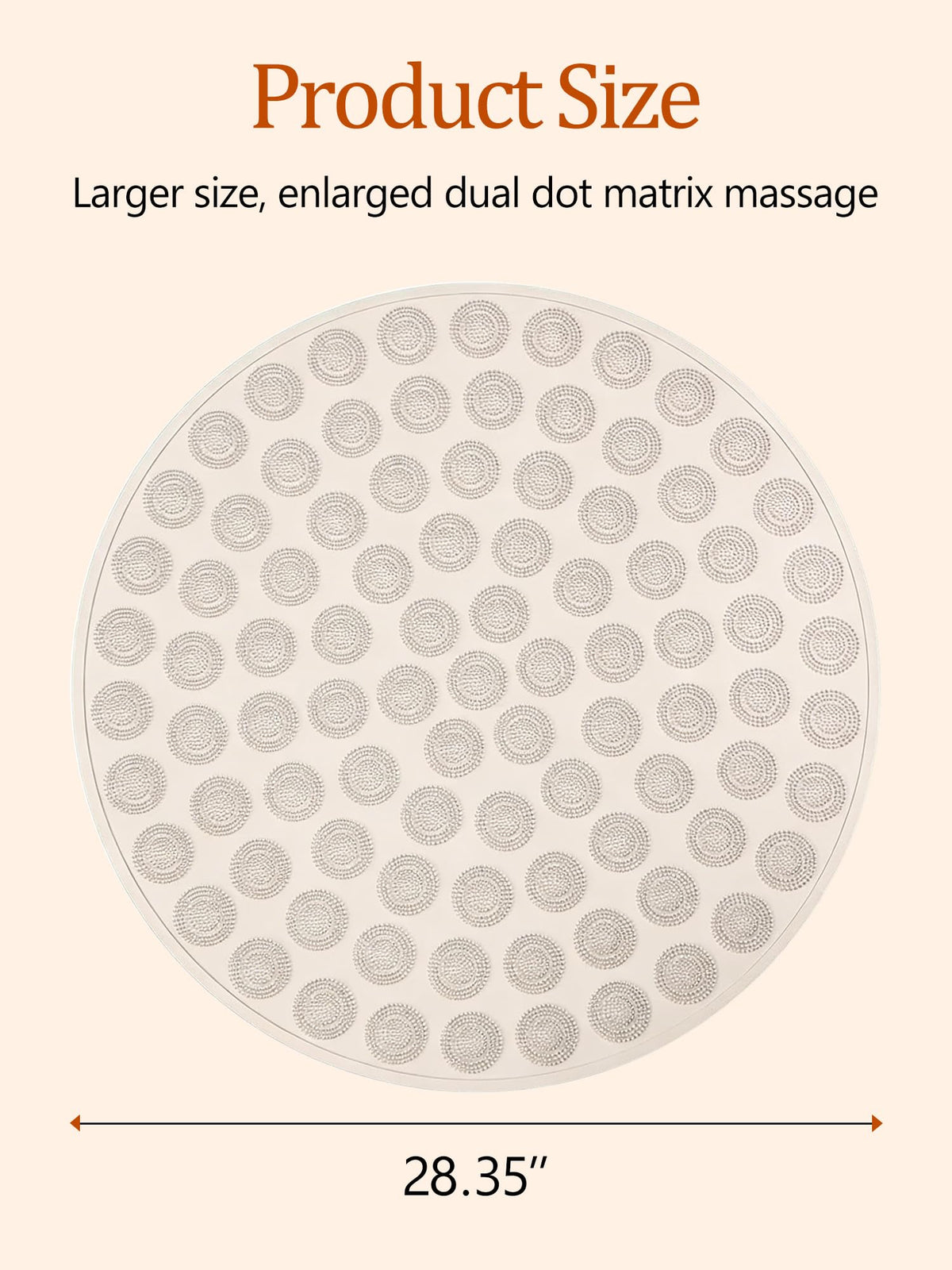 Large 28.35'' Silicone Slow Jogging Mat (Khaki / 28.34 x 28.34 Inch)