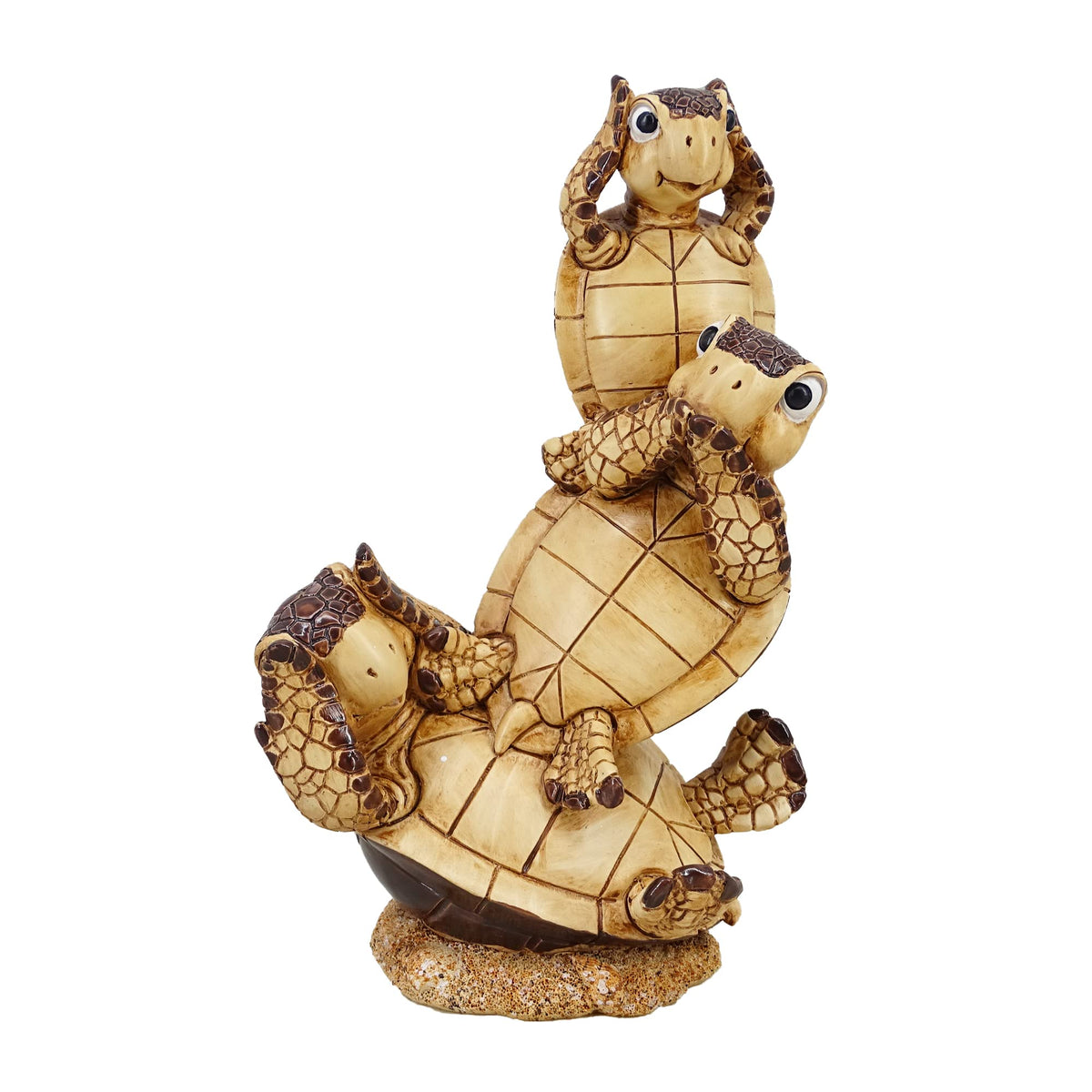Decorative Resin Sea Turtle Statue. Lovely Baby Seaturtle Figurine. Wild sea Life Blue Sea Turtle Table Décor. and Gift (Brown3)