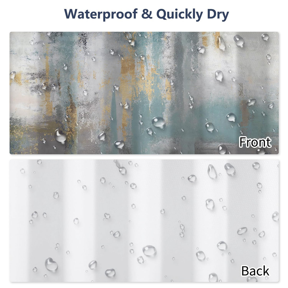 Modern Abstract Art Shower Curtain with Hooks (Abstract Art-a)