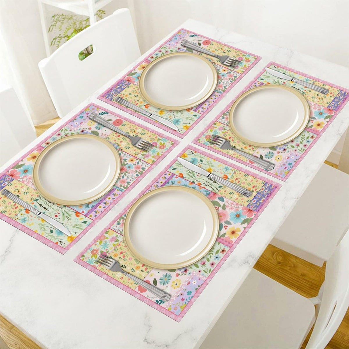 Patchwork Floral Placemat Set of 6 (Patchwork-7 / 6pcs)