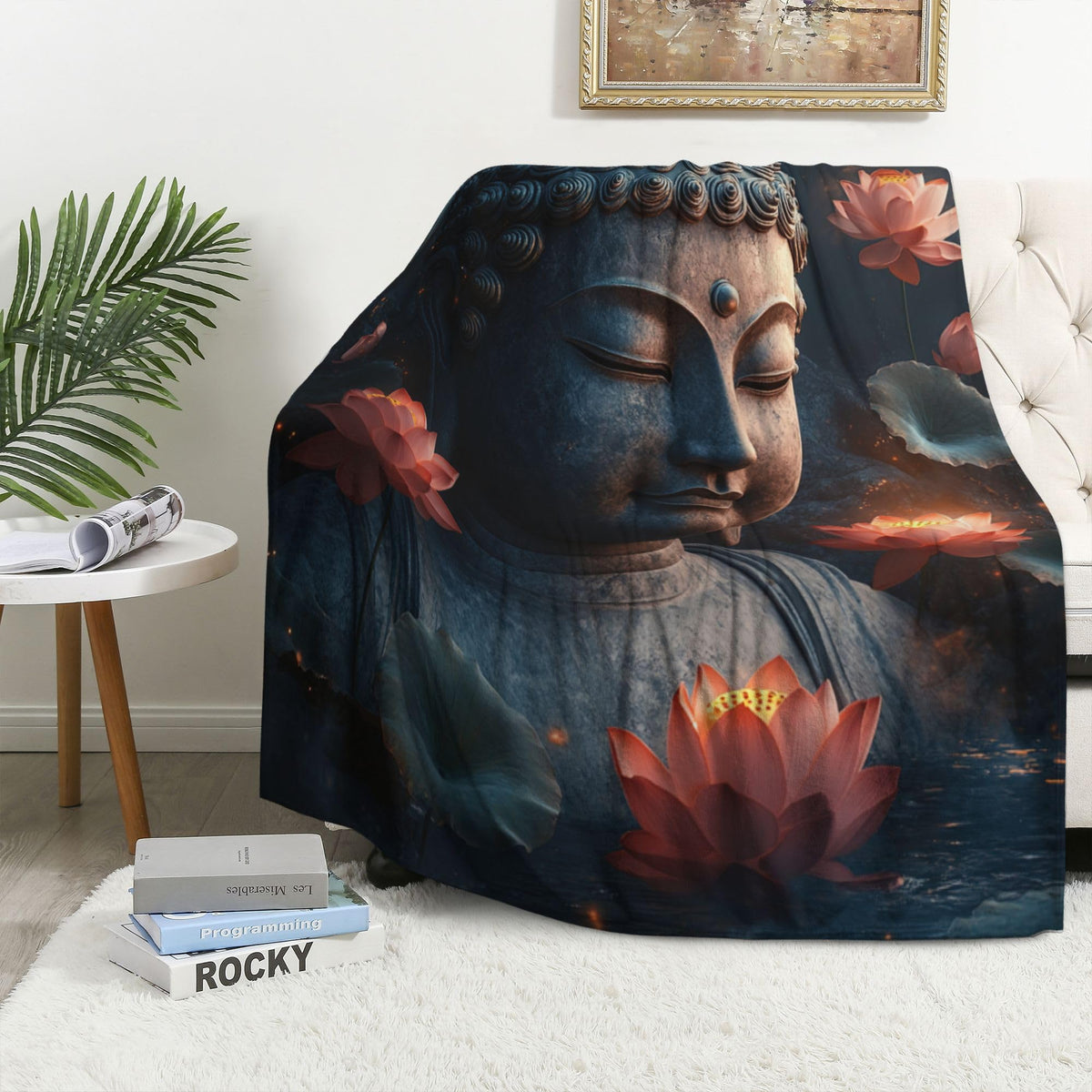Buddha Fleece Throw Blanket Buddhist Religion Gifts Room Decor 30"x40" (Buddha / 30"X40")