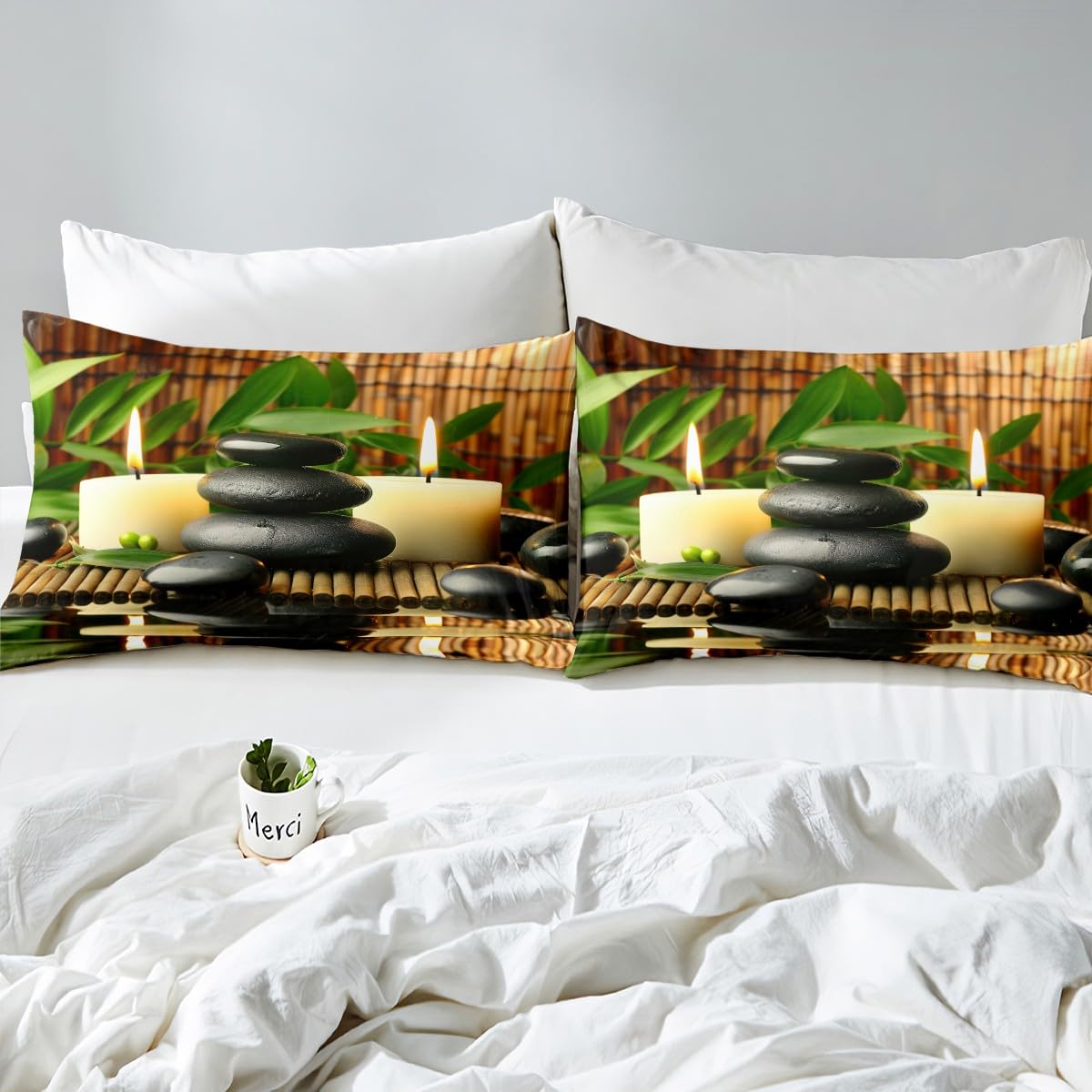 Zen Stones Print Duvet Cover for Boys (Cyj12003tj / Full 80"x90")