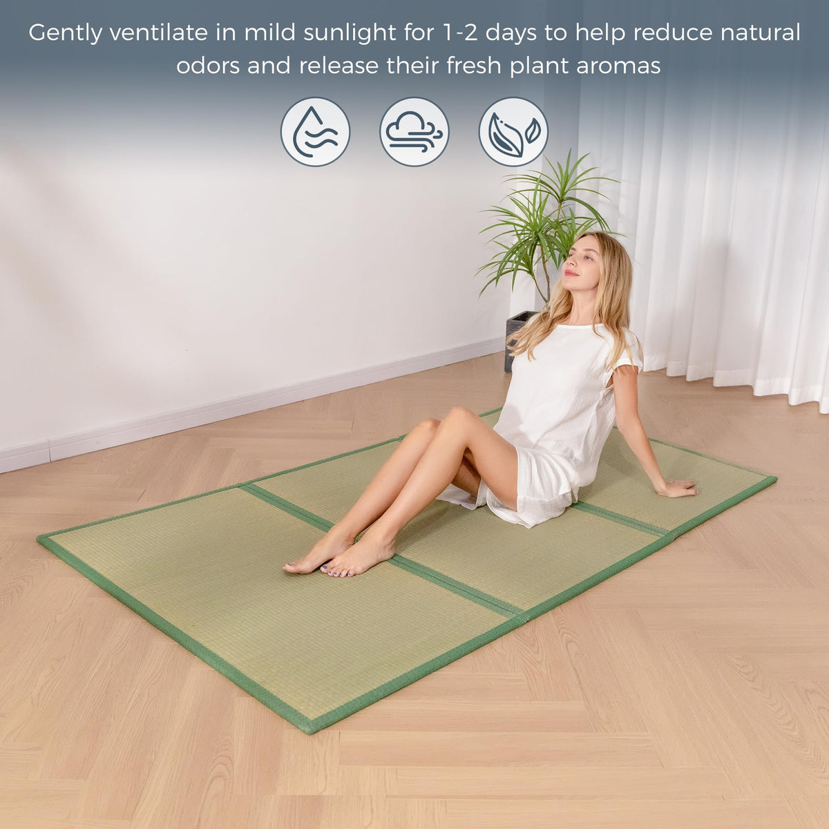 Japanese Tatami Mat (79"L x 39"W x 0.5"Th)
