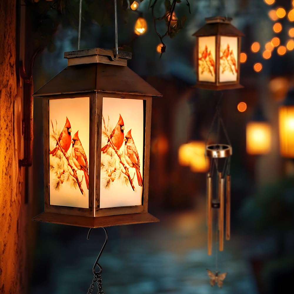 Sparrow Lighten House Wind Chimes with Lantern & Pagoda Roof (Sparrow Lantern)
