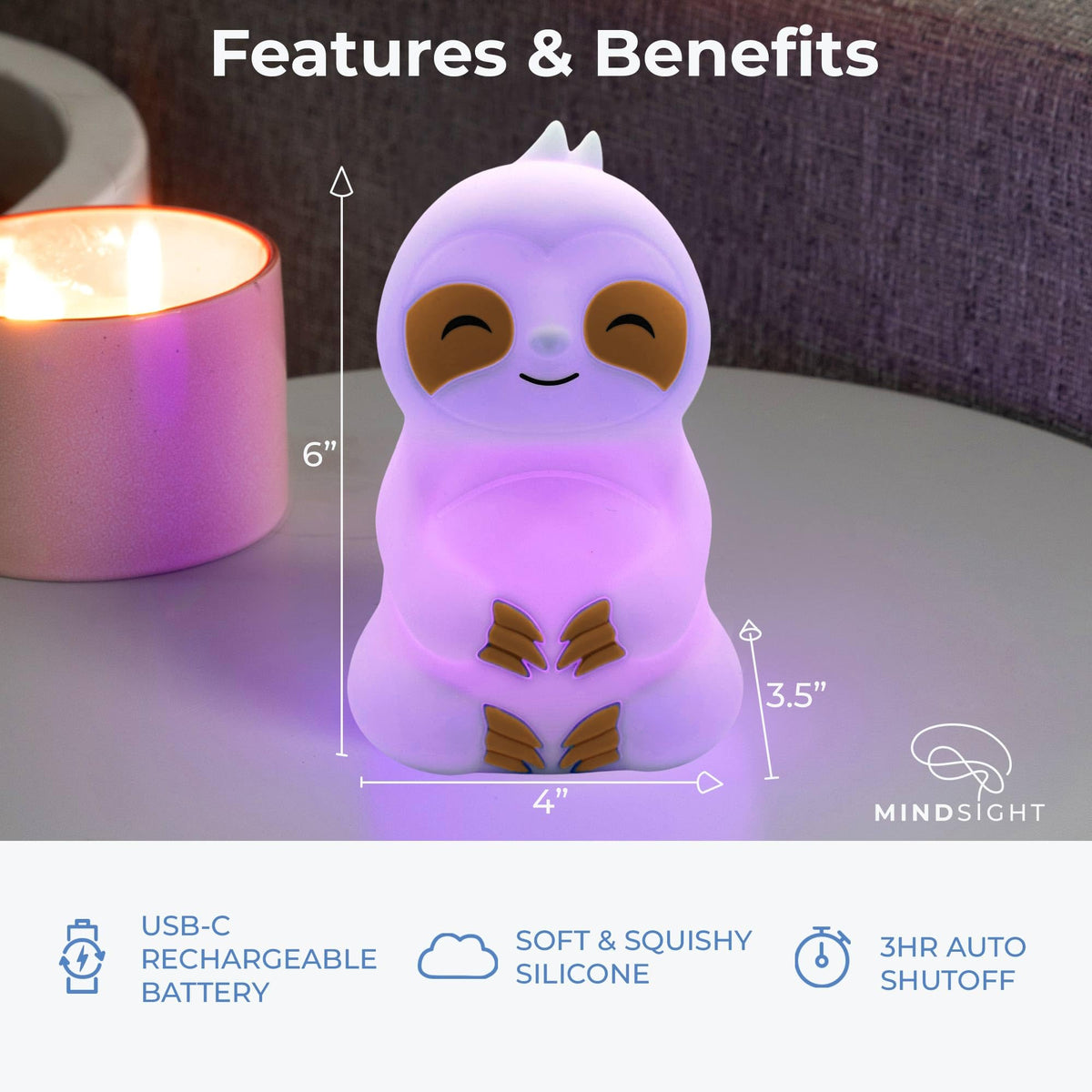 Breathing Buddha' Guided Visual Meditation (Sloth / Multicolor)